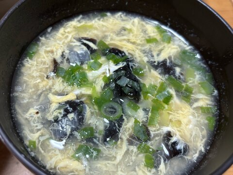 きくらげ入りかき卵スープ